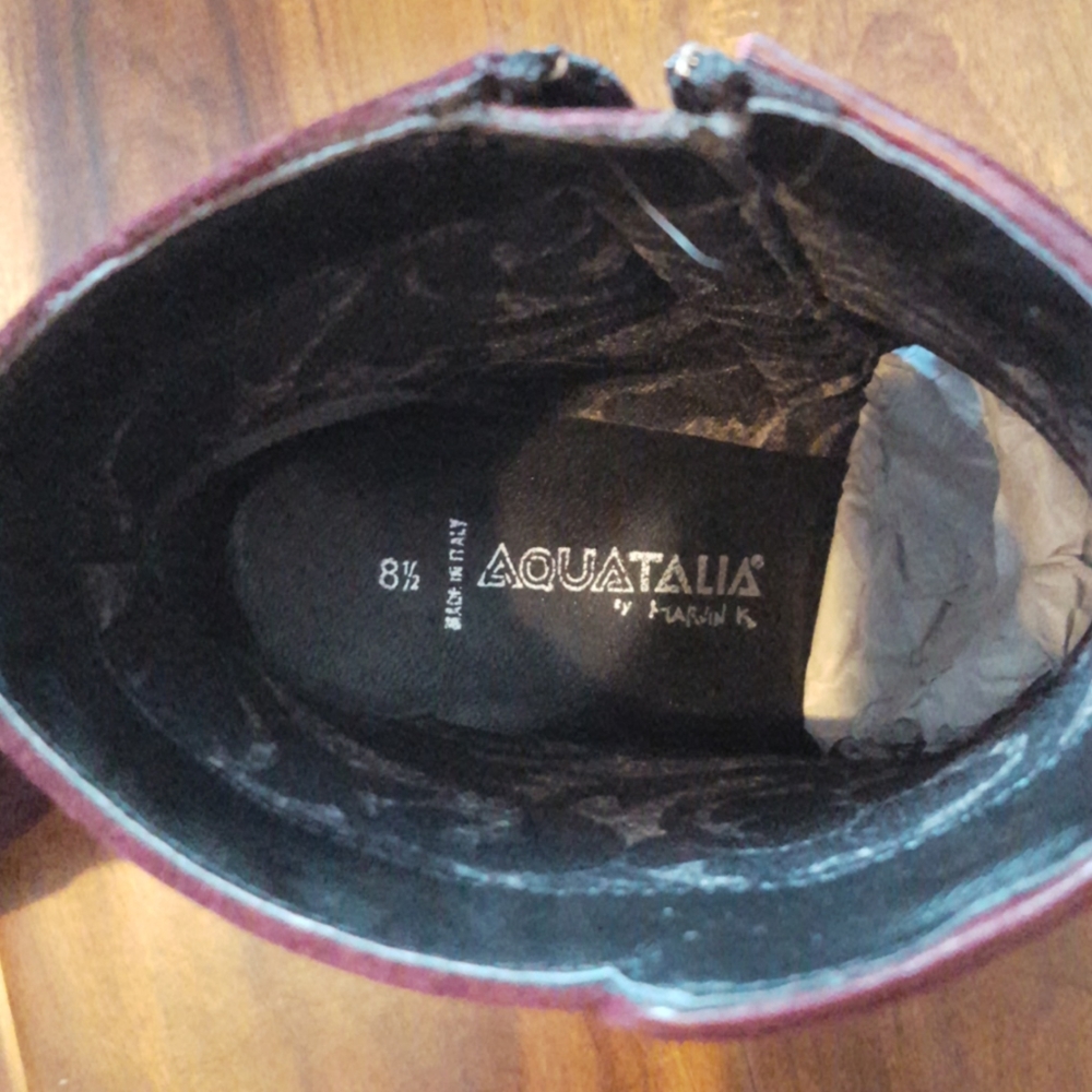 NEW Aquatalia Julianna Suede Wedge Booties - Picture 13 of 13